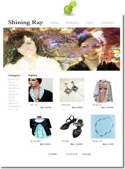 レディースアパレルショップの写真